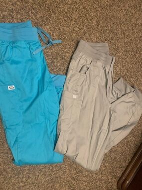 Women’s Scrub Pants - Aqua, Light Gray, and black MT